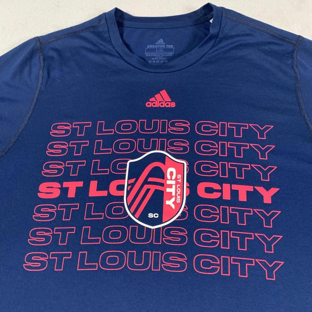 St Louis City SC Shirt Mens Large MLS Soccer Adidas AEROREADY Creator Tee 2020 - Picture 2 of 9